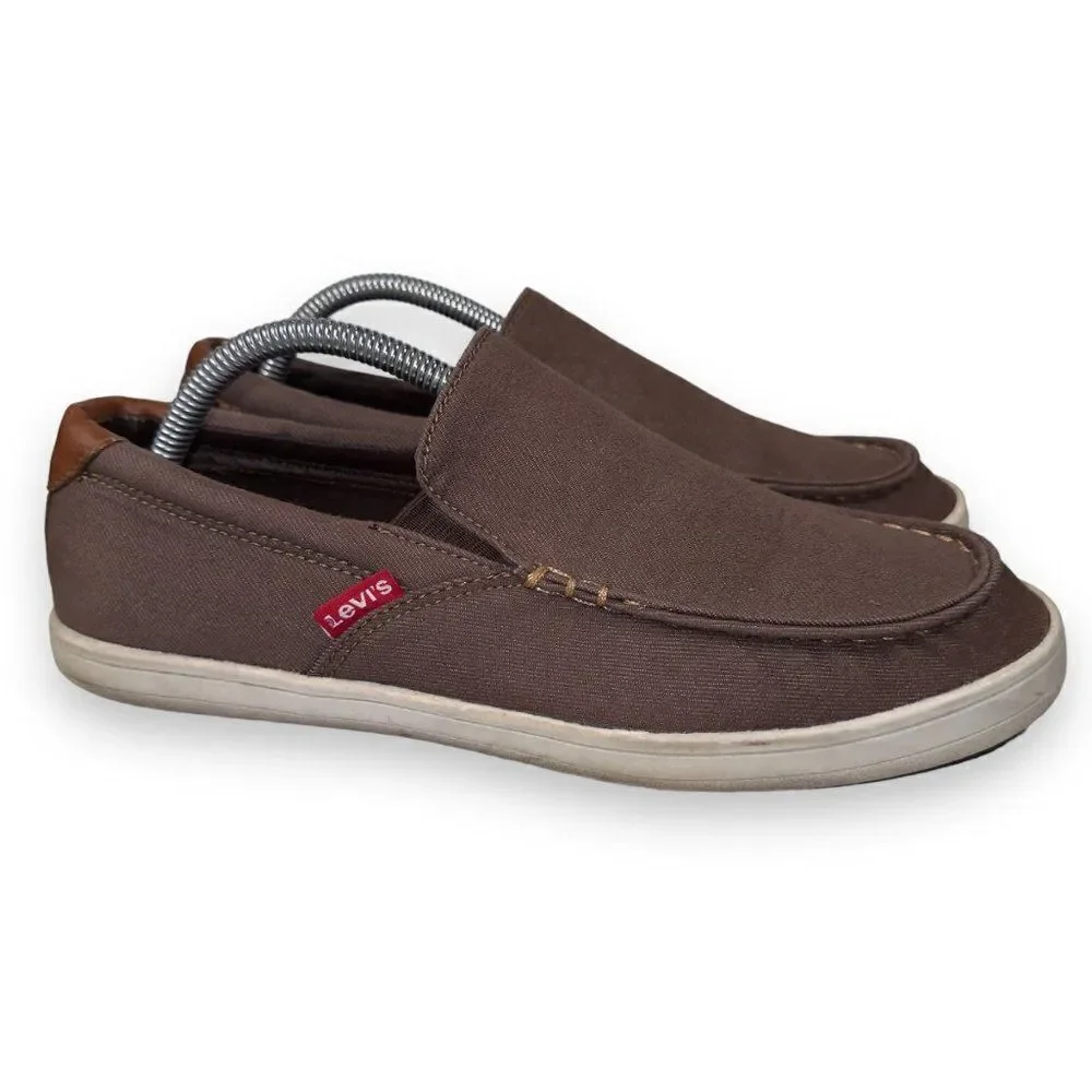 Levi's Casual Slip-on Comfort Canvas Loafers‎ Brown 51825209B Men's 8.5